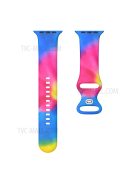 Soft Silicone Watch Strap with 8-shaped Buckle for Apple Watch Series 10 42mm / 9 8 7 41mm / 6 5 4 SE SE (2022) SE (2023) 40mm / 3 2 1 38mm - Tie Dye