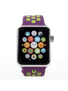 Soft Silicone Watchband Replacement Wrist Strap for Apple Watch Series 10 42mm / 9 8 7 41mm / SE (2023) SE (2022) SE 6 5 4 40mm / 3 2 1 38mm - Purple