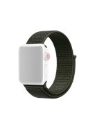 Solid Color Nylon Loop Fastener Smart Watch Strap for Apple Watch Series 10 42mm / 9 8 7 41mm / SE (2023) SE (2022) SE 6 5 4 40mm / 3 2 1 38mm - Army Green