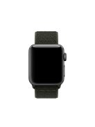 Solid Color Nylon Loop Fastener Smart Watch Strap for Apple Watch Series 10 42mm / 9 8 7 41mm / SE (2023) SE (2022) SE 6 5 4 40mm / 3 2 1 38mm - Army Green