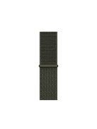 Solid Color Nylon Loop Fastener Smart Watch Strap for Apple Watch Series 10 42mm / 9 8 7 41mm / SE (2023) SE (2022) SE 6 5 4 40mm / 3 2 1 38mm - Army Green