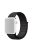 Solid Color Nylon Loop Fastener Smart Watch Strap for Apple Watch Series 10 42mm / 9 8 7 41mm / SE (2023) SE (2022) SE 6 5 4 40mm / 3 2 1 38mm - Black