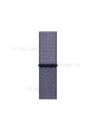 Solid Color Nylon Loop Fastener Smart Watch Strap for Apple Watch Series 10 42mm / 9 8 7 41mm / SE (2023) SE (2022) SE 6 5 4 40mm / 3 2 1 38mm - Dark Blue