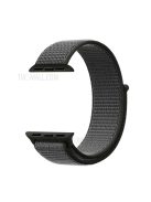 Solid Color Nylon Loop Fastener Smart Watch Strap for Apple Watch Series 10 42mm / 9 8 7 41mm / SE (2023) SE (2022) SE 6 5 4 40mm / 3 2 1 38mm - Dark Olive