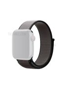 Solid Color Nylon Loop Fastener Smart Watch Strap for Apple Watch Series 10 42mm / 9 8 7 41mm / SE (2023) SE (2022) SE 6 5 4 40mm / 3 2 1 38mm - Grey