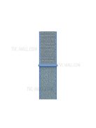 Solid Color Nylon Loop Fastener Smart Watch Strap for Apple Watch Series 10 42mm / 9 8 7 41mm / SE (2023) SE (2022) SE 6 5 4 40mm / 3 2 1 38mm - Lake Blue