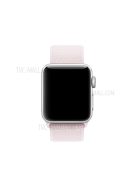 Solid Color Nylon Loop Fastener Smart Watch Strap for Apple Watch Series 10 42mm / 9 8 7 41mm / SE (2023) SE (2022) SE 6 5 4 40mm / 3 2 1 38mm - Light Pink