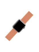 Solid Color Nylon Loop Fastener Smart Watch Strap for Apple Watch Series 10 42mm / 9 8 7 41mm / SE (2023) SE (2022) SE 6 5 4 40mm / 3 2 1 38mm - Orange