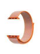 Solid Color Nylon Loop Fastener Smart Watch Strap for Apple Watch Series 10 42mm / 9 8 7 41mm / SE (2023) SE (2022) SE 6 5 4 40mm / 3 2 1 38mm - Orange