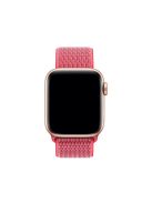 Solid Color Nylon Loop Fastener Smart Watch Strap for Apple Watch Series 10 42mm / 9 8 7 41mm / SE (2023) SE (2022) SE 6 5 4 40mm / 3 2 1 38mm - Red