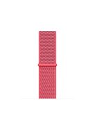 Solid Color Nylon Loop Fastener Smart Watch Strap for Apple Watch Series 10 42mm / 9 8 7 41mm / SE (2023) SE (2022) SE 6 5 4 40mm / 3 2 1 38mm - Red