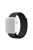 Solid Color Nylon Loop Fastener Smart Watch Strap for Apple Watch Series 10 42mm / 9 8 7 41mm / SE (2023) SE (2022) SE 6 5 4 40mm / 3 2 1 38mm - Reflective Black