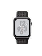 Solid Color Nylon Loop Fastener Smart Watch Strap for Apple Watch Series 10 42mm / 9 8 7 41mm / SE (2023) SE (2022) SE 6 5 4 40mm / 3 2 1 38mm - Reflective Black