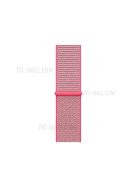 Solid Color Nylon Loop Fastener Smart Watch Strap for Apple Watch Series 10 42mm / 9 8 7 41mm / SE (2023) SE (2022) SE 6 5 4 40mm / 3 2 1 38mm - Rose