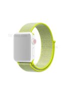 Solid Color Nylon Loop Fastener Smart Watch Strap for Apple Watch Series 10 42mm / 9 8 7 41mm / SE (2023) SE (2022) SE 6 5 4 40mm / 3 2 1 38mm - Yellow