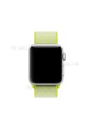 Solid Color Nylon Loop Fastener Smart Watch Strap for Apple Watch Series 10 42mm / 9 8 7 41mm / SE (2023) SE (2022) SE 6 5 4 40mm / 3 2 1 38mm - Yellow