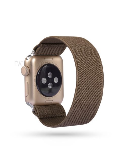 Solid Color Printing Nylon Smart Watch Band for Apple Watch Series 8 45mm / Ultra 49mm / 7 45mm / Series 6 / SE / SE (2022) 44m / 5 / 4 44mm / Series 3 / 2 / 1 42mm - Brown