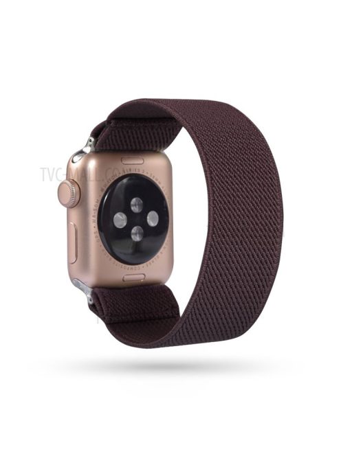 Solid Color Printing Nylon Smart Watch Band for Apple Watch Series 8 45mm / Ultra 49mm / 7 45mm / Series 6 / SE / SE (2022) 44m / 5 / 4 44mm / Series 3 / 2 / 1 42mm - Coffee