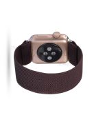 Solid Color Printing Nylon Smart Watch Band for Apple Watch Series 8 45mm / Ultra 49mm / 7 45mm / Series 6 / SE / SE (2022) 44m / 5 / 4 44mm / Series 3 / 2 / 1 42mm - Coffee