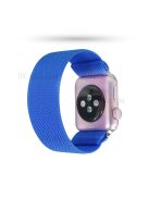 Solid Color Printing Nylon Smart Watch Band for Apple Watch Series 8 45mm / Ultra 49mm / 7 45mm / Series 6 / SE / SE (2022) 44m / 5 / 4 44mm / Series 3 / 2 / 1 42mm - Dark Blue