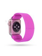 Solid Color Printing Nylon Smart Watch Band for Apple Watch Series 8 45mm / Ultra 49mm / 7 45mm / Series 6 / SE / SE (2022) 44m / 5 / 4 44mm / Series 3 / 2 / 1 42mm - Deep Pink