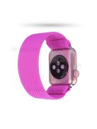 Solid Color Printing Nylon Smart Watch Band for Apple Watch Series 8 45mm / Ultra 49mm / 7 45mm / Series 6 / SE / SE (2022) 44m / 5 / 4 44mm / Series 3 / 2 / 1 42mm - Deep Pink