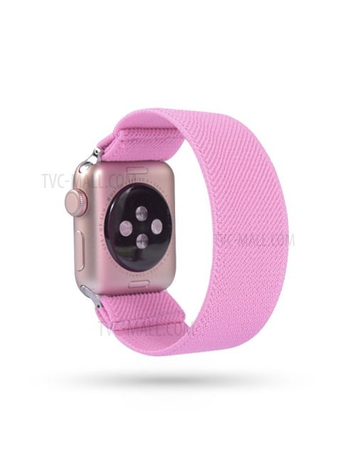 Solid Color Printing Nylon Smart Watch Band for Apple Watch Series 8 45mm / Ultra 49mm / 7 45mm / Series 6 / SE / SE (2022) 44m / 5 / 4 44mm / Series 3 / 2 / 1 42mm - Light Pink