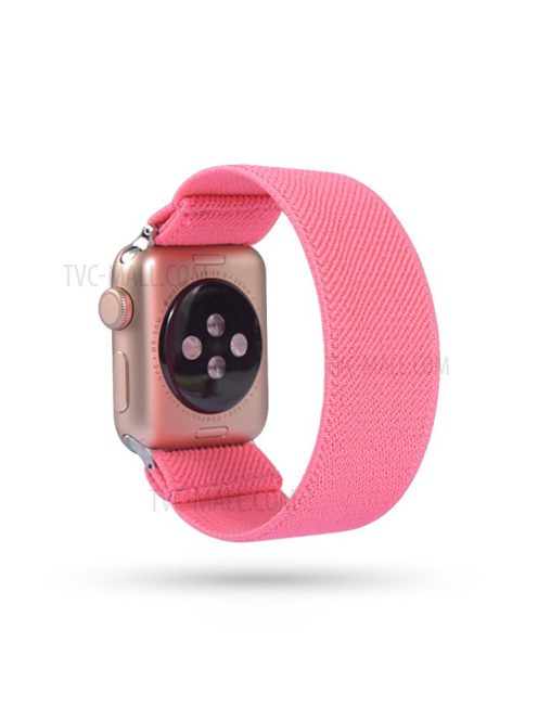 Solid Color Printing Nylon Smart Watch Band for Apple Watch Series 8 45mm / Ultra 49mm / 7 45mm / Series 6 / SE / SE (2022) 44m / 5 / 4 44mm / Series 3 / 2 / 1 42mm - Rose