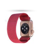 Solid Color Printing Nylon Smart Watch Band for Apple Watch Series 8 45mm / Ultra 49mm / 7 45mm / Series 6 / SE / SE (2022) 44m / 5 / 4 44mm / Series 3 / 2 / 1 42mm - Watermelon Red