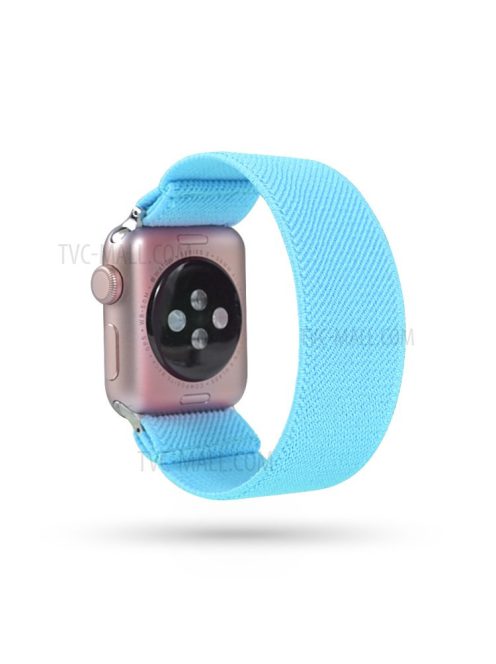 Solid Color Printing Nylon Smart Watch Band for Apple Watch Series 8 45mm / Ultra 49mm / 7 45mmm / Series 6 / SE / SE (2022) 44m / 5 / 4 44mm / Series 3 / 2 / 1 42mm - Baby Blue