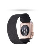 Solid Color Printing Nylon Watch Band for Apple Watch Series 10 42mm / 9 8 7 41mm / 6 5 4 SE SE (2022) SE (2023) 40mm / 3 2 1 38mm - Black