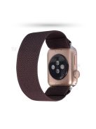 Solid Color Printing Nylon Watch Band for Apple Watch Series 10 42mm / 9 8 7 41mm / 6 5 4 SE SE (2022) SE (2023) 40mm / 3 2 1 38mm - Coffee