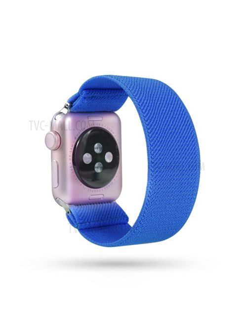 Solid Color Printing Nylon Watch Band for Apple Watch Series 10 42mm / 9 8 7 41mm / 6 5 4 SE SE (2022) SE (2023) 40mm / 3 2 1 38mm - Dark Blue