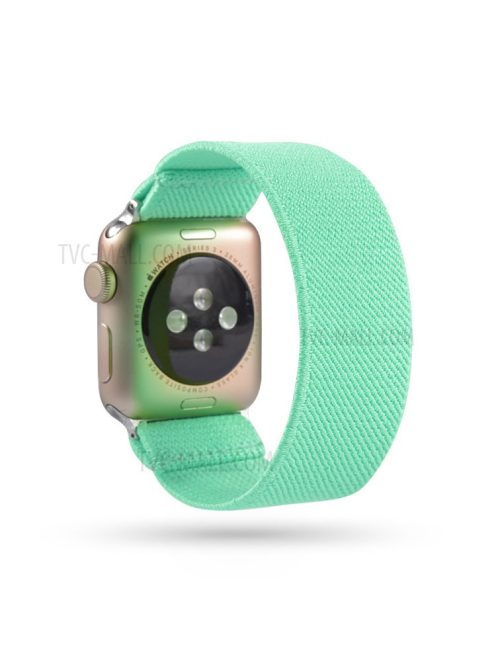 Solid Color Printing Nylon Watch Band for Apple Watch Series 10 42mm / 9 8 7 41mm / 6 5 4 SE SE (2022) SE (2023) 40mm / 3 2 1 38mm - Light Green