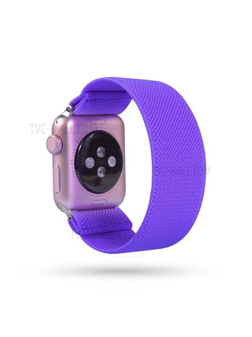 Solid Color Printing Nylon Watch Band for Apple Watch Series 10 42mm / 9 8 7 41mm / 6 5 4 SE SE (2022) SE (2023) 40mm / 3 2 1 38mm - Purple