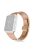 Solid Stainless Steel Link Bracelet Watch Strap for Apple Watch Series 10 42mm / 9 8 7 41mm / SE (2023) SE (2022) SE 6 5 4 40mm / 3 2 1 38mm - Rose Gold Color