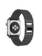 Solid Zinc Alloy Beads Link Chain Watch Band for Apple Watch Series 10 42mm / 9 8 7 41mm / SE (2023) SE (2022) SE 6 5 4 40mm / 3 2 1 38mm - Black