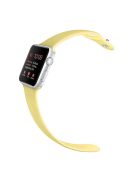 Sport Bands for Apple Watch Series 10 42mm / 9 8 7 41mm / SE (2023) SE (2022) SE 6 5 4 40mm / 3 2 1 38mm Soft Silicone Watch Strap (Standard Size: S / M) - Creamy Yellow