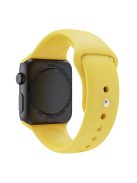 Sport Bands for Apple Watch Series 10 42mm / 9 8 7 41mm / SE (2023) SE (2022) SE 6 5 4 40mm / 3 2 1 38mm Soft Silicone Watch Strap (Standard Size: S / M) - Light Yellow