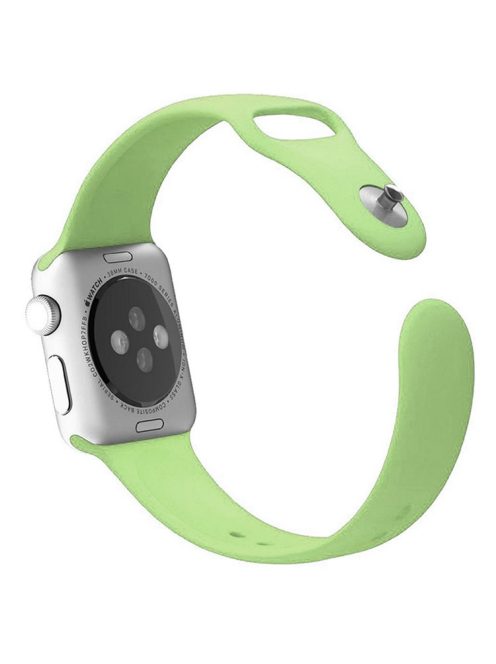 Sport Bands for Apple Watch Series 10 42mm / 9 8 7 41mm / SE (2023) SE (2022) SE 6 5 4 40mm / 3 2 1 38mm Soft Silicone Watch Strap (Standard Size: S / M) - Mint Green