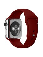 Sport Bands for Apple Watch Series 10 42mm / 9 8 7 41mm / SE (2023) SE (2022) SE 6 5 4 40mm / 3 2 1 38mm Soft Silicone Watch Strap (Standard Size: S / M) - Wine Red