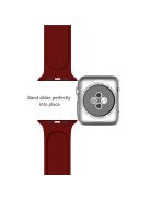 Sport Bands for Apple Watch Series 10 42mm / 9 8 7 41mm / SE (2023) SE (2022) SE 6 5 4 40mm / 3 2 1 38mm Soft Silicone Watch Strap (Standard Size: S / M) - Wine Red