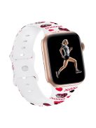 Sport Strap for Apple Watch Series 10 42mm / 9 8 7 41mm / SE (2023) SE (2022) SE 6 5 4 40mm / 3 2 1 38mm Silicone Pattern Watch Band - Hugging Panda / White 01