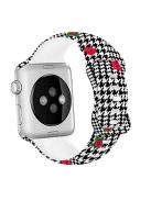 Sport Strap for Apple Watch Series 10 42mm / 9 8 7 41mm / SE (2023) SE (2022) SE 6 5 4 40mm / 3 2 1 38mm Silicone Pattern Watch Band - Lip and Rose 03