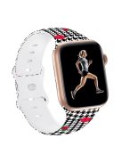 Sport Strap for Apple Watch Series 10 42mm / 9 8 7 41mm / SE (2023) SE (2022) SE 6 5 4 40mm / 3 2 1 38mm Silicone Pattern Watch Band - Lip and Rose 03