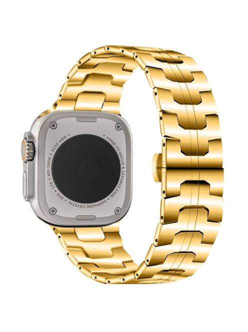 Stainless Steel Band for Apple Watch Series 10 42mm / 9 8 7 41mm / SE (2023) SE (2022) SE 6 5 4 40mm / 3 2 1 38mm Replacement Strap - Gold