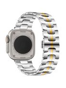 Stainless Steel Band for Apple Watch Series 10 42mm / 9 8 7 41mm / SE (2023) SE (2022) SE 6 5 4 40mm / 3 2 1 38mm Replacement Strap - Silver+Gold