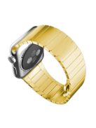 Stainless Steel Butterfly Clasp Watch Band Link Bracelet for Apple Watch Series 10 42mm / 9 8 7 41mm / SE (2023) SE (2022) SE 6 5 4 40mm / 3 2 1 38mm - Gold