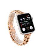 Stainless Steel Smart Watch Band for Apple Watch Series 10 42mm / 9 8 7 41mm / 6 5 4 SE SE (2022) SE (2023) 40mm / 3 2 1 38mm  - Rose Gold