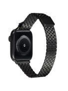 Stainless Steel Strap for Apple Watch 10 46mm / Ultra 2 / Ultra 49mm / 9 8 7 45mm / SE (2023) SE (2022) SE 6 5 4 44mm / 3 2 1 42mm Magnetic Buckle Band - Black